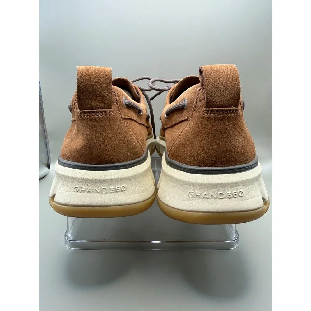 Cole Haan Zerogrand Mens Sz 11 Tan Suede Lace up Boat Shoes C36717 Loafers